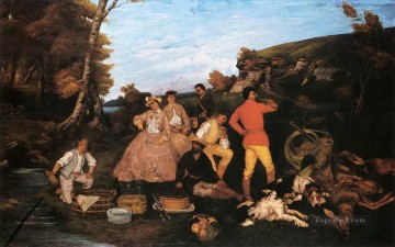  uno Decoraci%C3%B3n Paredes - Gustave Courbet Desayuno a la caza